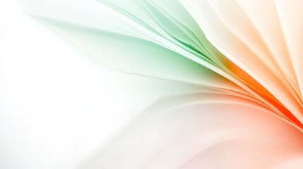Fototapeta premium Abstract flowing lines orange green gradient background