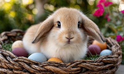 Bunny in Easter Nest