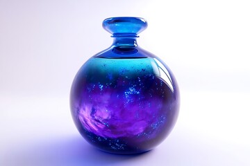 3D Style Glowing Indigo Potion in a Crystal Orb