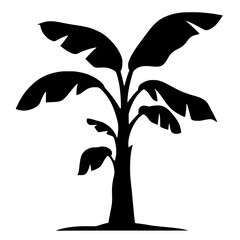 Naklejka premium banana tree silhouette illustration, HD image