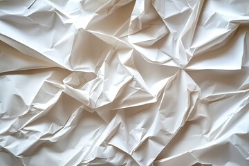 Obraz premium Crinkled white paper texture (1)
