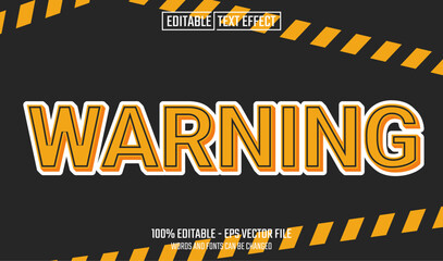 warning editable text effect