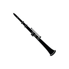 bassoon silhouette art illustration on white background