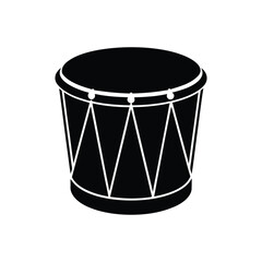 tom tom silhouette art illustration on white background