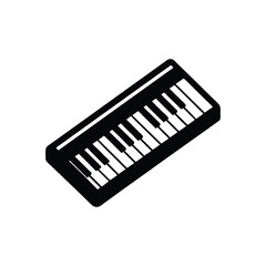keyboard silhouette art illustration on white background
