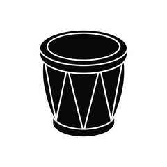 sago drum silhouette art illustration on white background