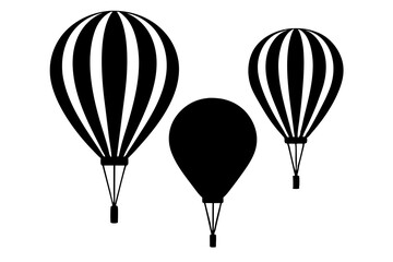 Obraz premium set of balloon silhouette vector illustration