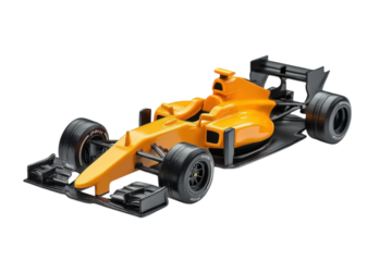 Orange formula one racecar