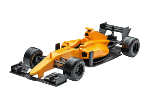 Orange formula one racecar