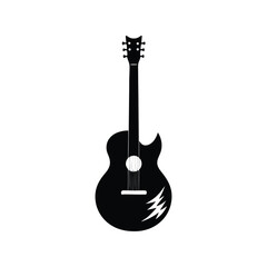 Obraz premium feedback guitar silhouette art illustration