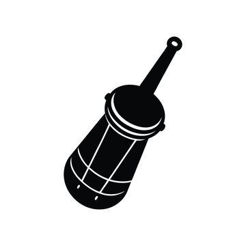 black mace weapon isolated white background clip art preview
