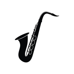 baritone saxophone silhouette art illustration