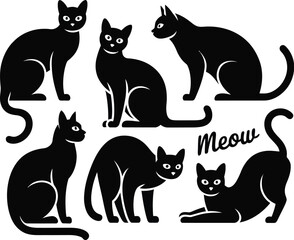 Free Cat Clipart Silhouette Vector .... 