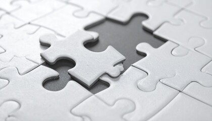 Completion Concept White Puzzle Illustrating Solution Strategic Thinking