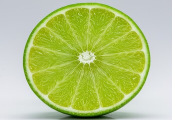 Fresh Green Lime Slice Juicy Citrus Fruit Healthy Vitamin C Summer Refreshment Vibrant Texture Food