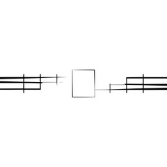 Minimalist Abstraction: Rectangles & Lines on White