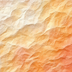 Obraz premium Crinkled paper texture with warm orange and beige tones creating soft wrinkled surface