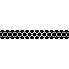 Geometric Black & White Circle Border, Minimalist Design, Decorative Element
