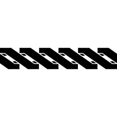 Black Geometric Chain Pattern on Gray Background - Minimalist Design