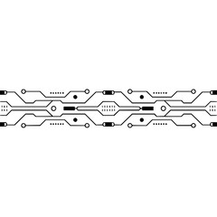 Abstract Circuit Board Design on White Background