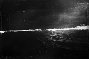 Distressed seascape, monochrome