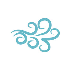 Air, wind, swirl in doodle illustration style. Sketch drawn air blow motion, smoke flow art, abstract line. Wave beach vector illustration. Isolated vector illustration.