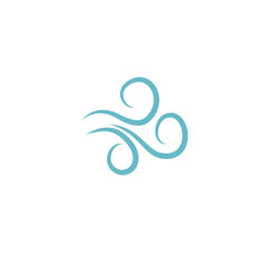 Air, wind, swirl in doodle illustration style. Sketch drawn air blow motion, smoke flow art, abstract line. Wave beach vector illustration. Isolated vector illustration.