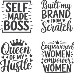 Empowered Hustle The Self Made Brand Revolution typography vector file