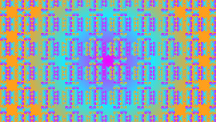 Hypercolor Bloom Lattice - Luminous Florets in an Intense Pattern