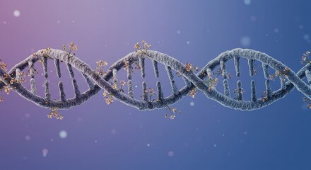 Frozen double helix structure of genetic material.