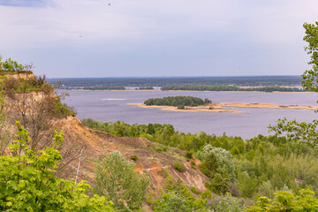 sandy clay mountains on the slopes of the Dnieper