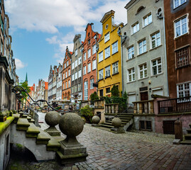 Architecture of Mariacka street in Gdansk is one of the most notable tourist attractions in Gdansk, Poland.