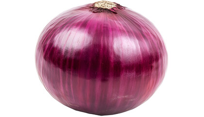Fresh onion with skin isolated on white