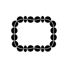 Elegant Minimalist Bead Frame on Light Gray Backdrop