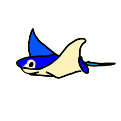 blue stingray cartoon