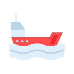 Cargo Ship icon vector image. Suitable for mobile apps, web apps and print media.