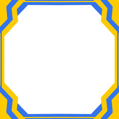 Blue Yellow Futuristic Border