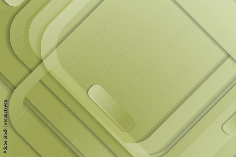 Poster green glossy geometric stripes abstract concept background. tech vector design