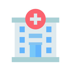 Obraz premium Hospital icon vector image. Suitable for mobile apps, web apps and print media.