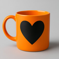 yellow cup with heart