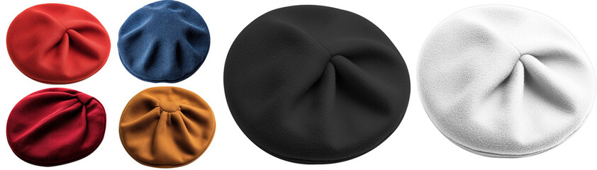 beret hat isolared on white back ground