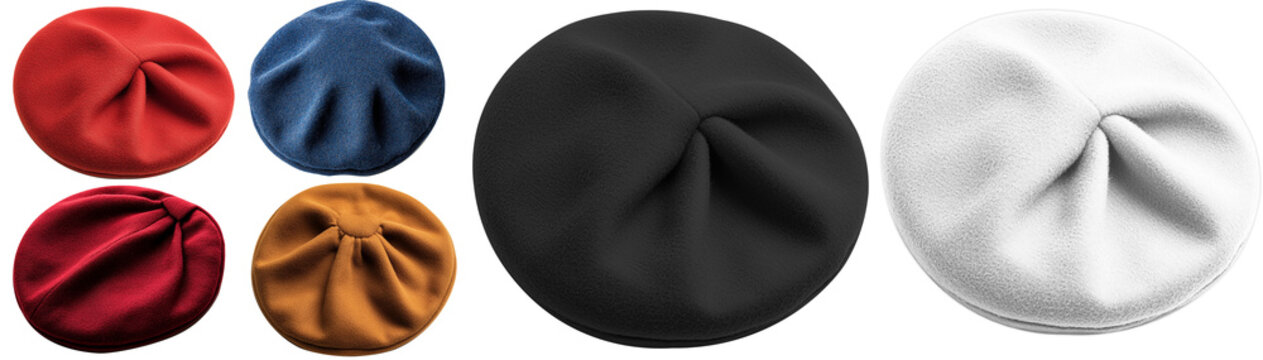 beret hat isolared on white back ground