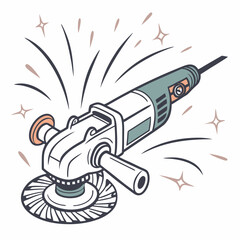 grinding sparks vector, white background