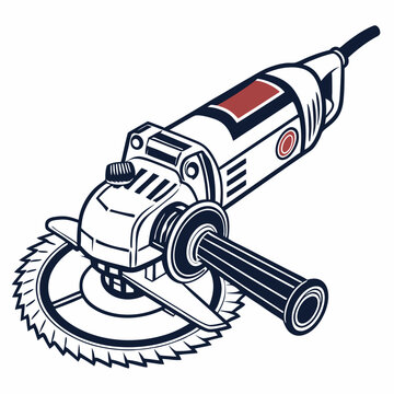angle grinder tool black and white clip art preview