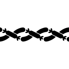 Abstract Sausage Chain Border Design: Minimalist Graphic