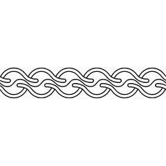 Elegant Black and White Ornamental Border Design, Minimalist Style