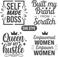 Empowered Hustle The Self Made Brand Revolution typography vector file