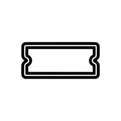 Minimalist Ticket Icon on Neutral Background