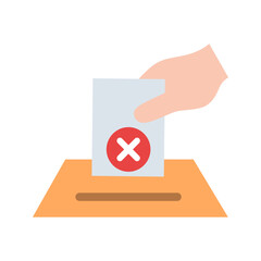 Vote Reject icon vector image. Suitable for mobile apps, web apps and print media.