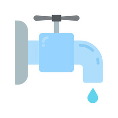 Water Tap icon vector image. Suitable for mobile apps, web apps and print media.